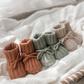 Ribbed Baby Booties - Sage