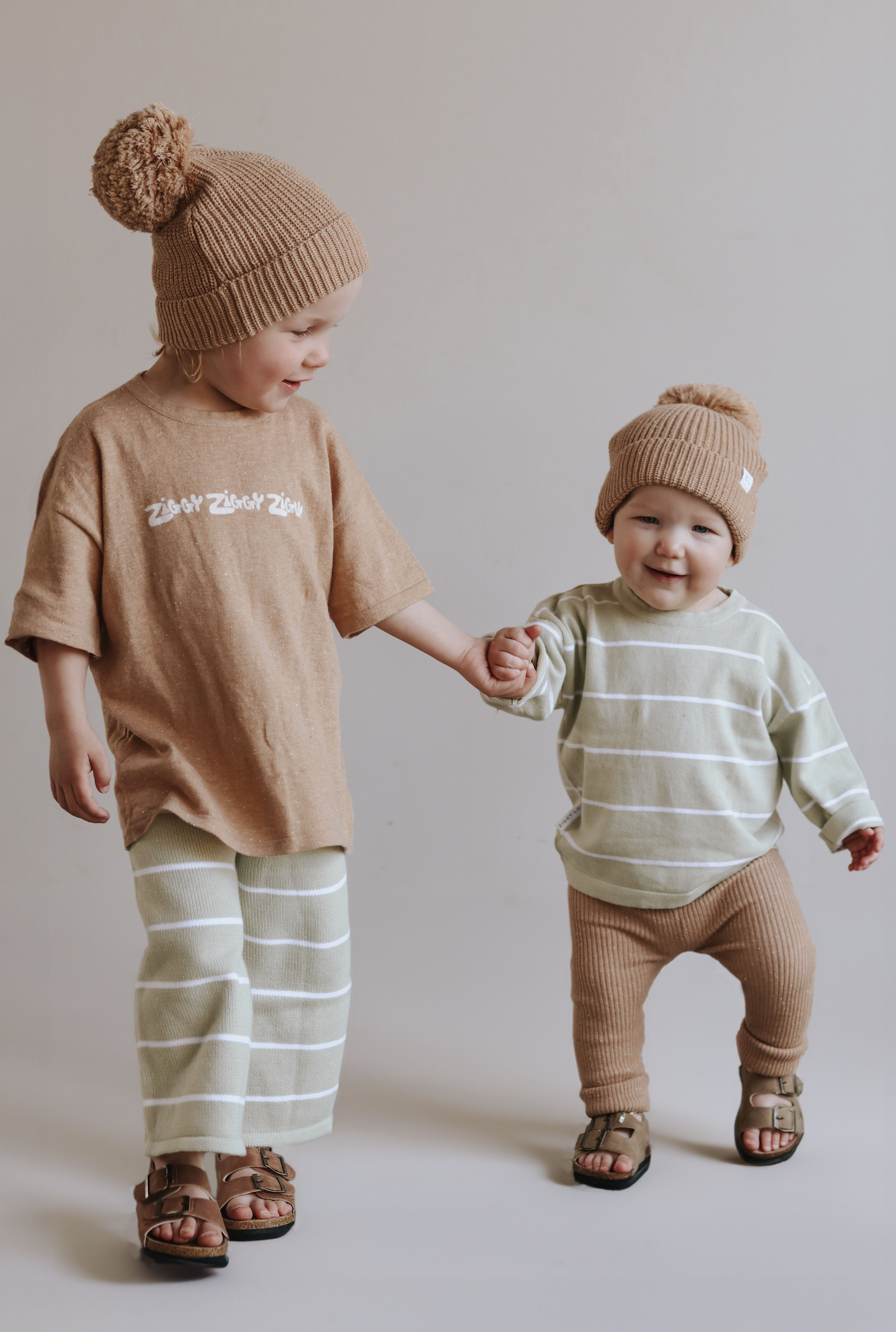 Cropped Pants - Fern Stripes