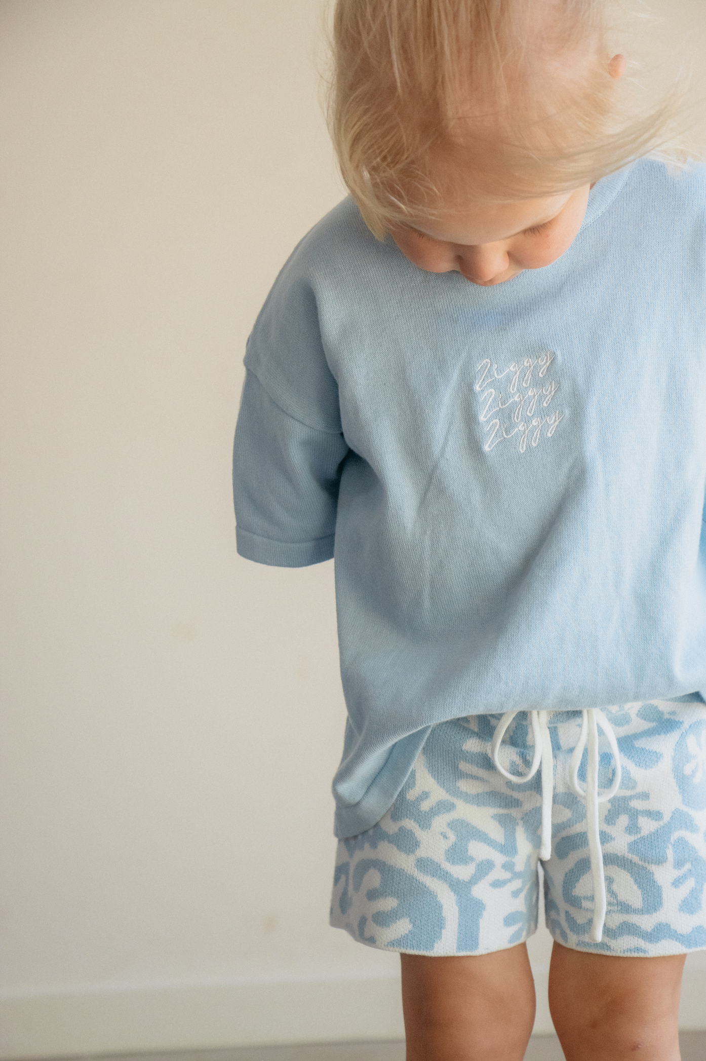 Signature Tee - Sea | SIZE 3-6M LEFT