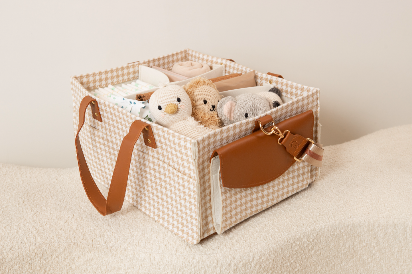 Bunnie Caddie - Houndstooth Tan