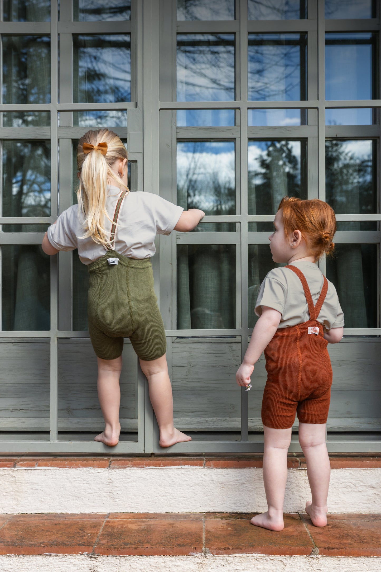 Shorty Tights - Olive Striped