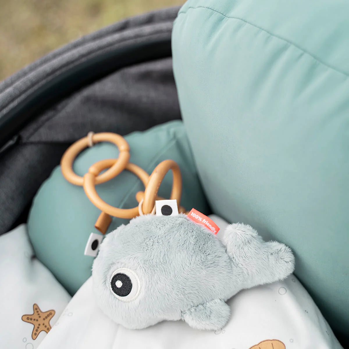 Tiny Sensory Rattle | Wally - Blue