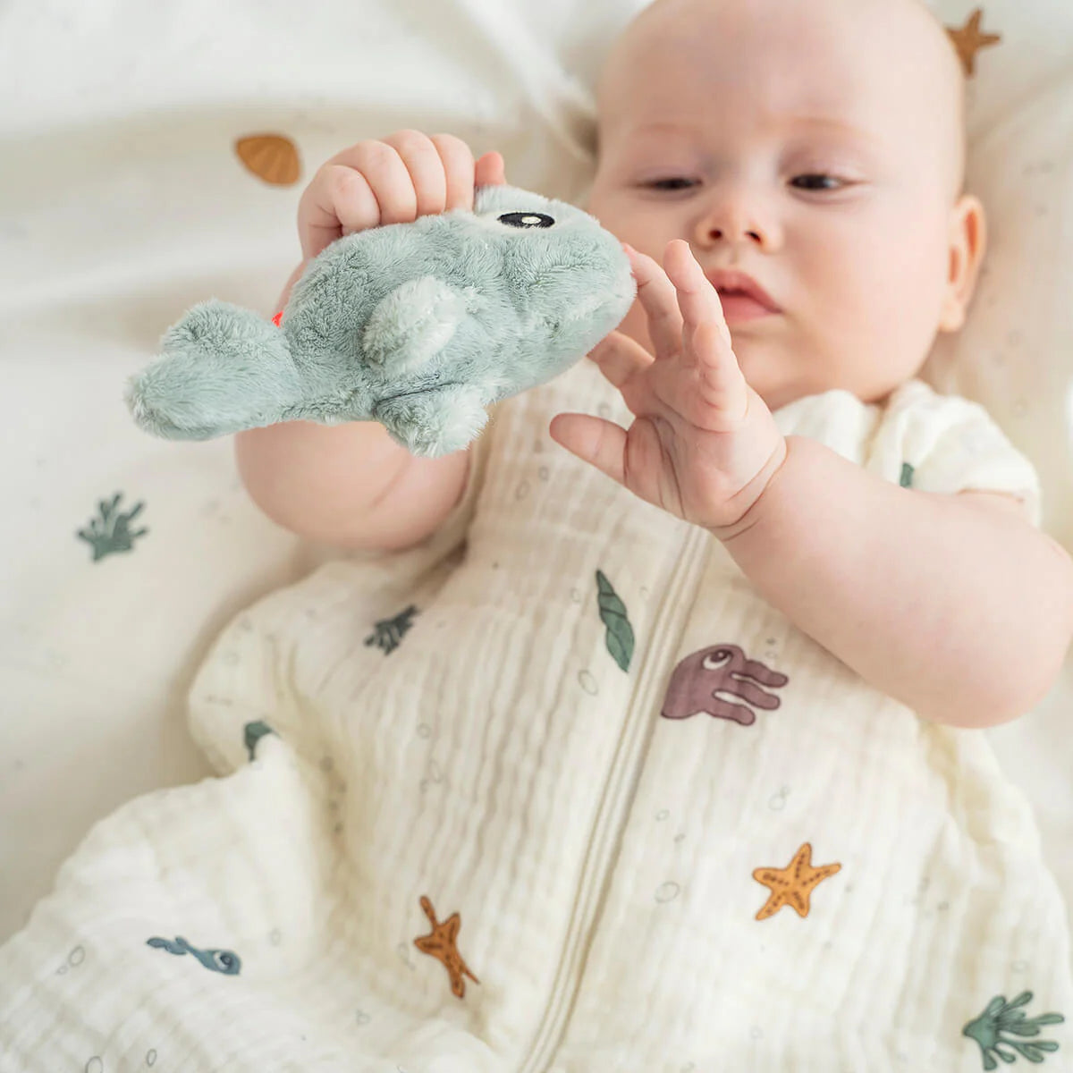 Tiny Sensory Rattle | Wally - Blue