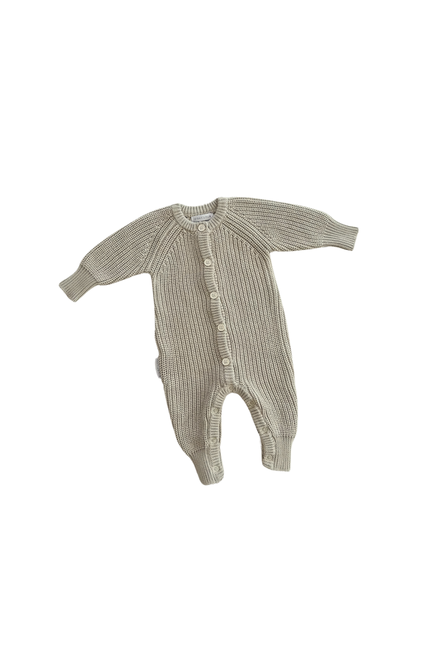 Classic Knit Romper - Moss