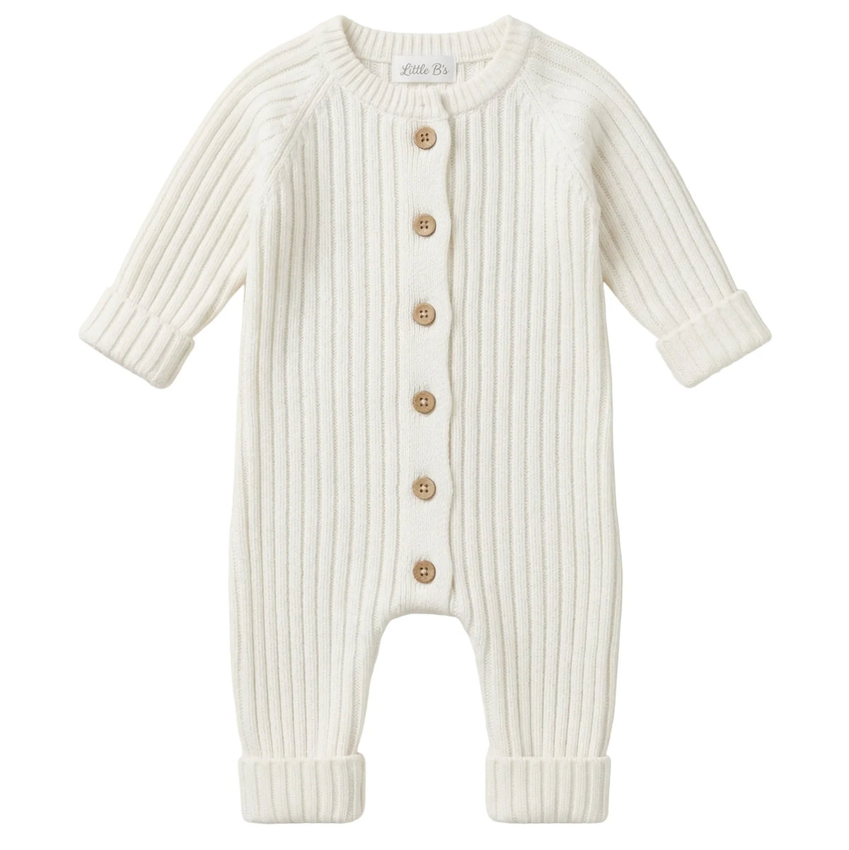 Signature Ribbed Romper - Milk