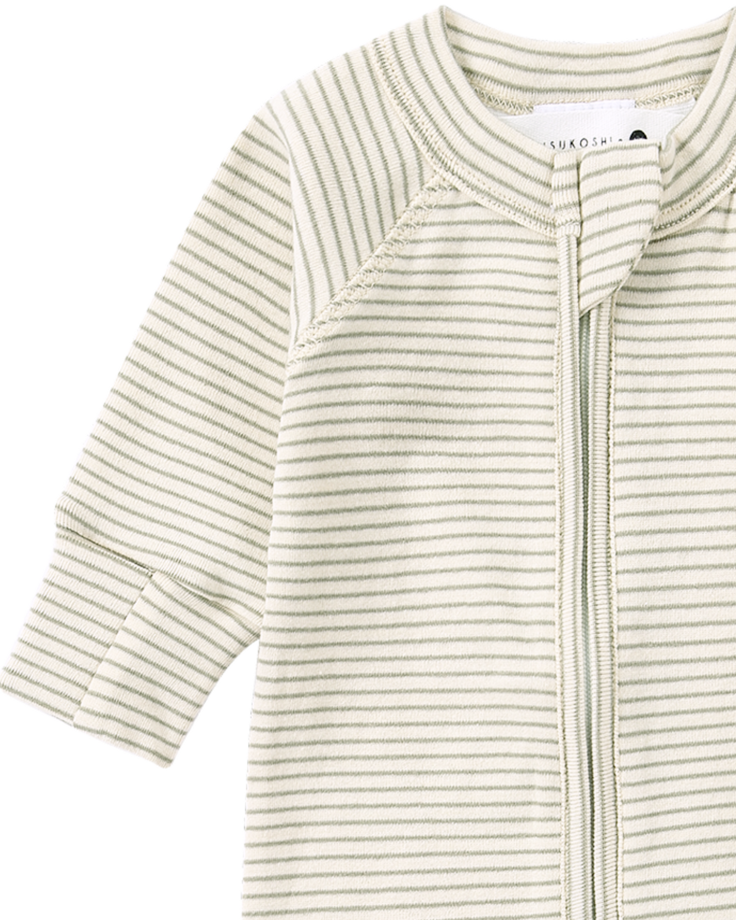 Organic Zip Growsuit - Gum Leaf