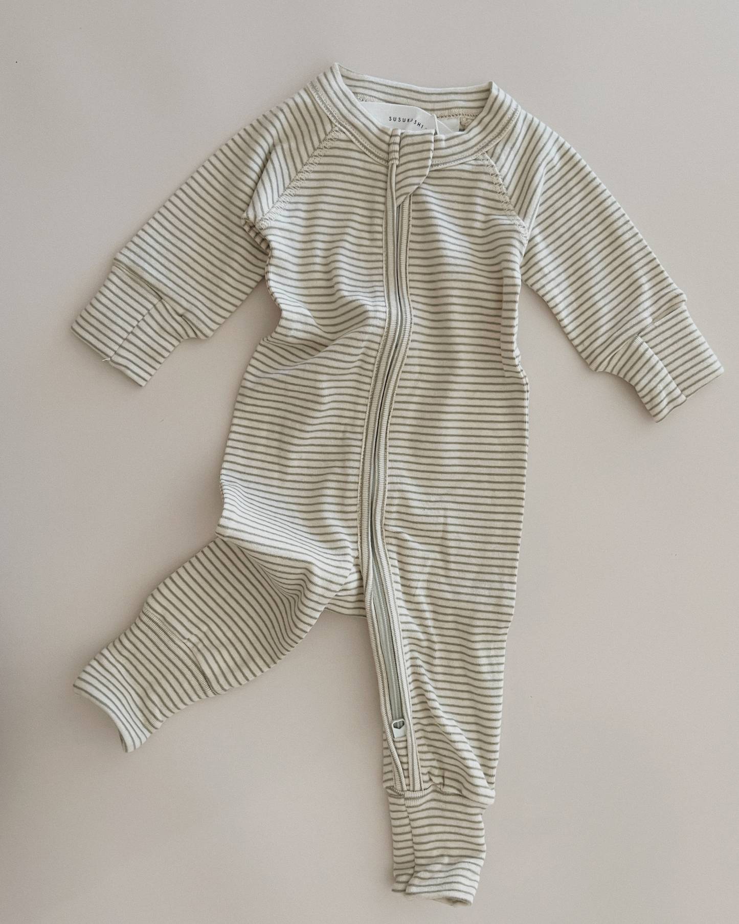 Organic Zip Growsuit - Gum Leaf