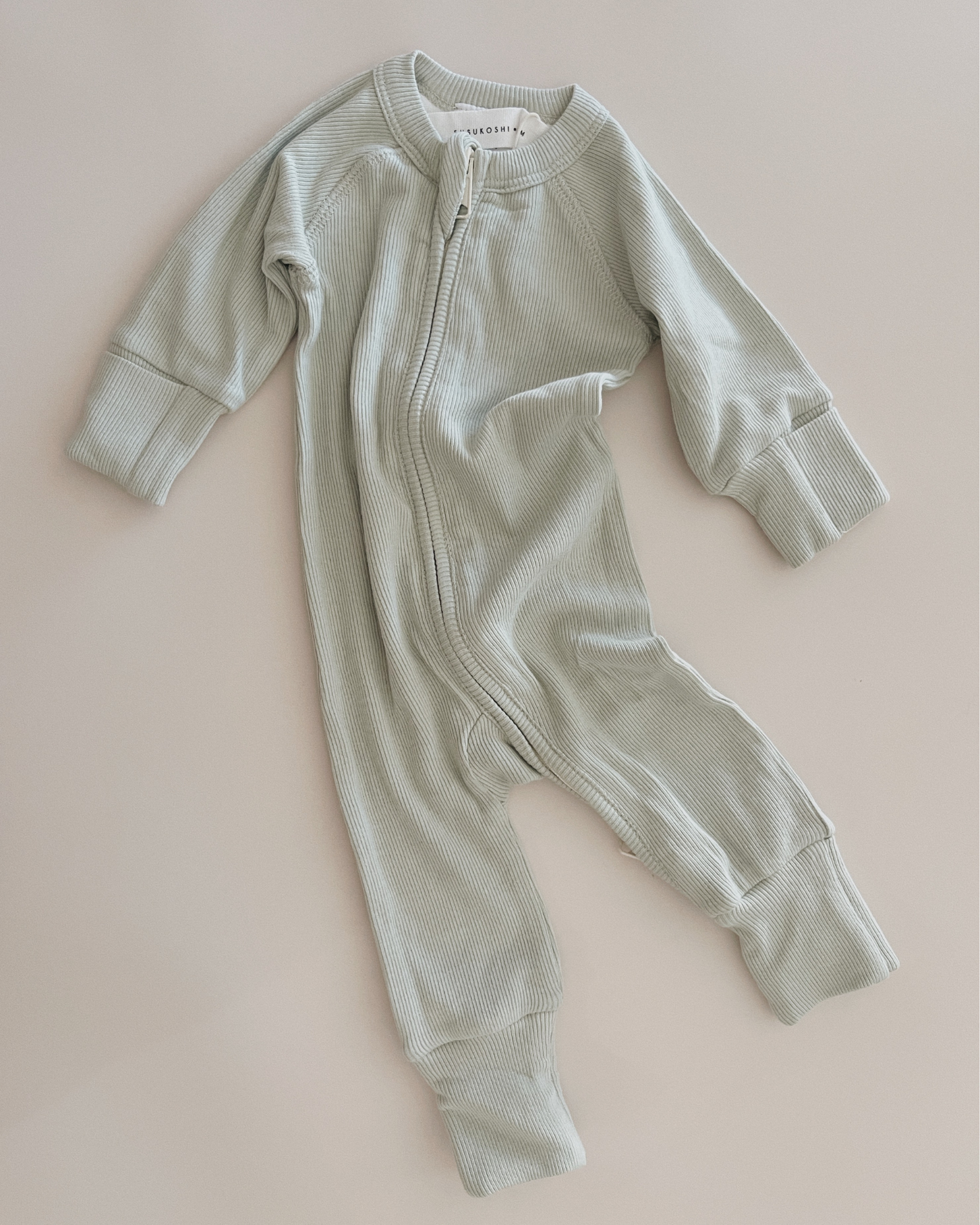 Organic Zip Growsuit - Sea Mist