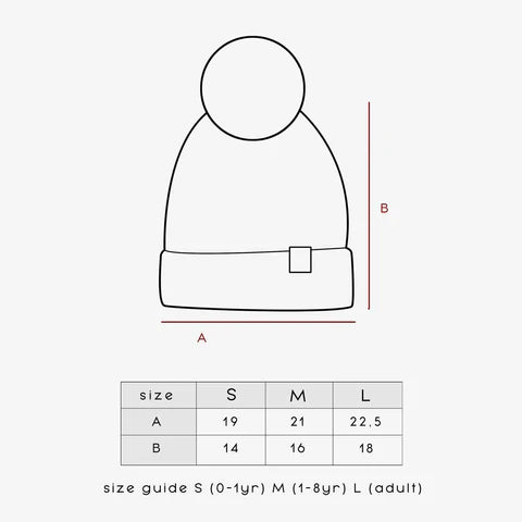 Organic Cotton Chunky Knit Beanie - Oat Navy Fleck