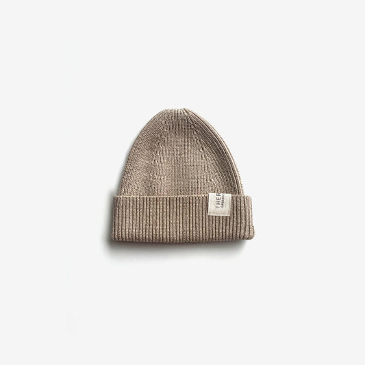 Organic Cotton Rib Beanie - Chai