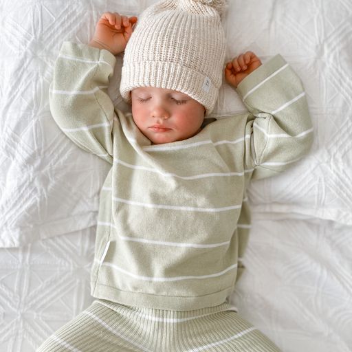 Long Sleeve Tee - Fern Stripes | SIZE 0-3M LEFT