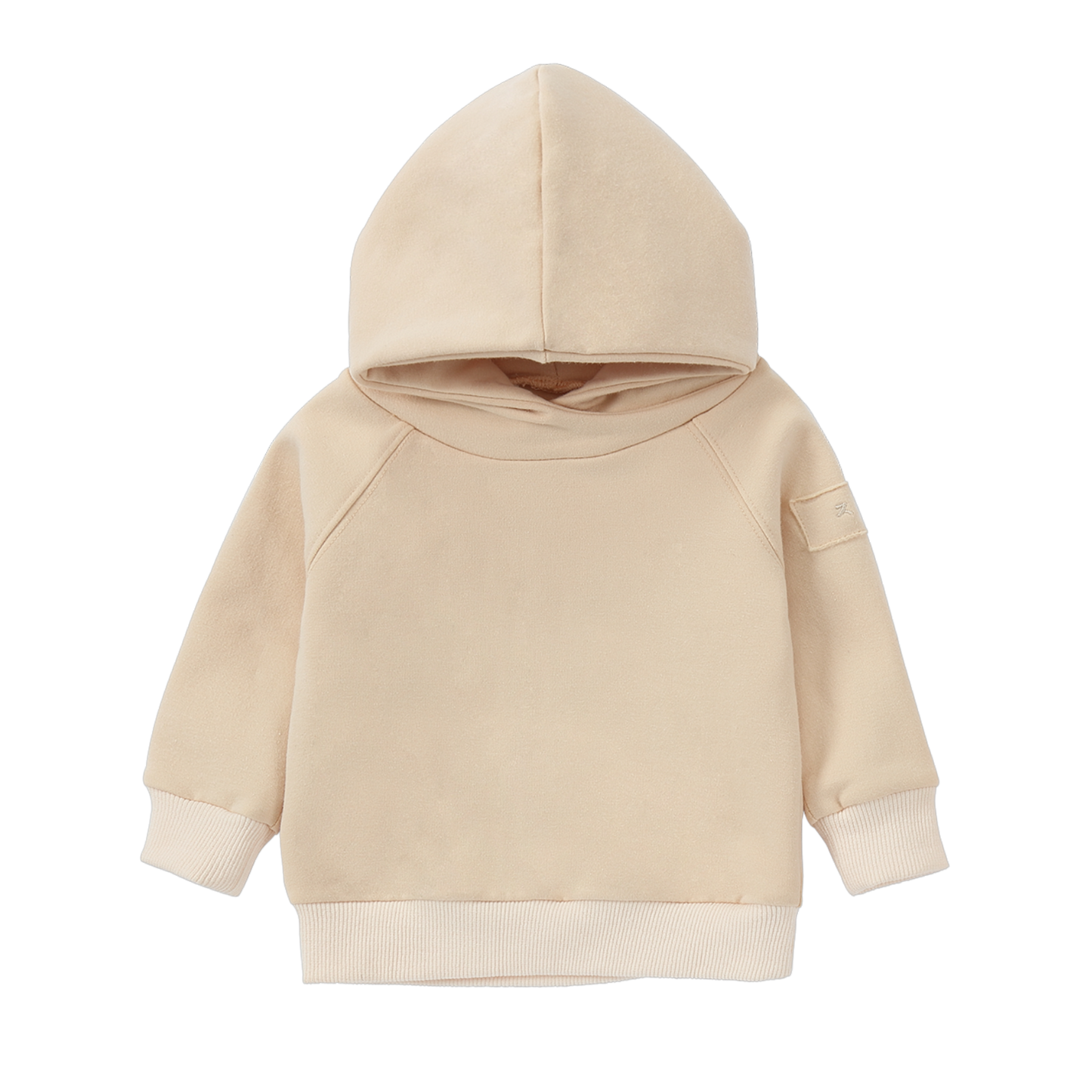 Organic Fleece Hoodie - Almond
