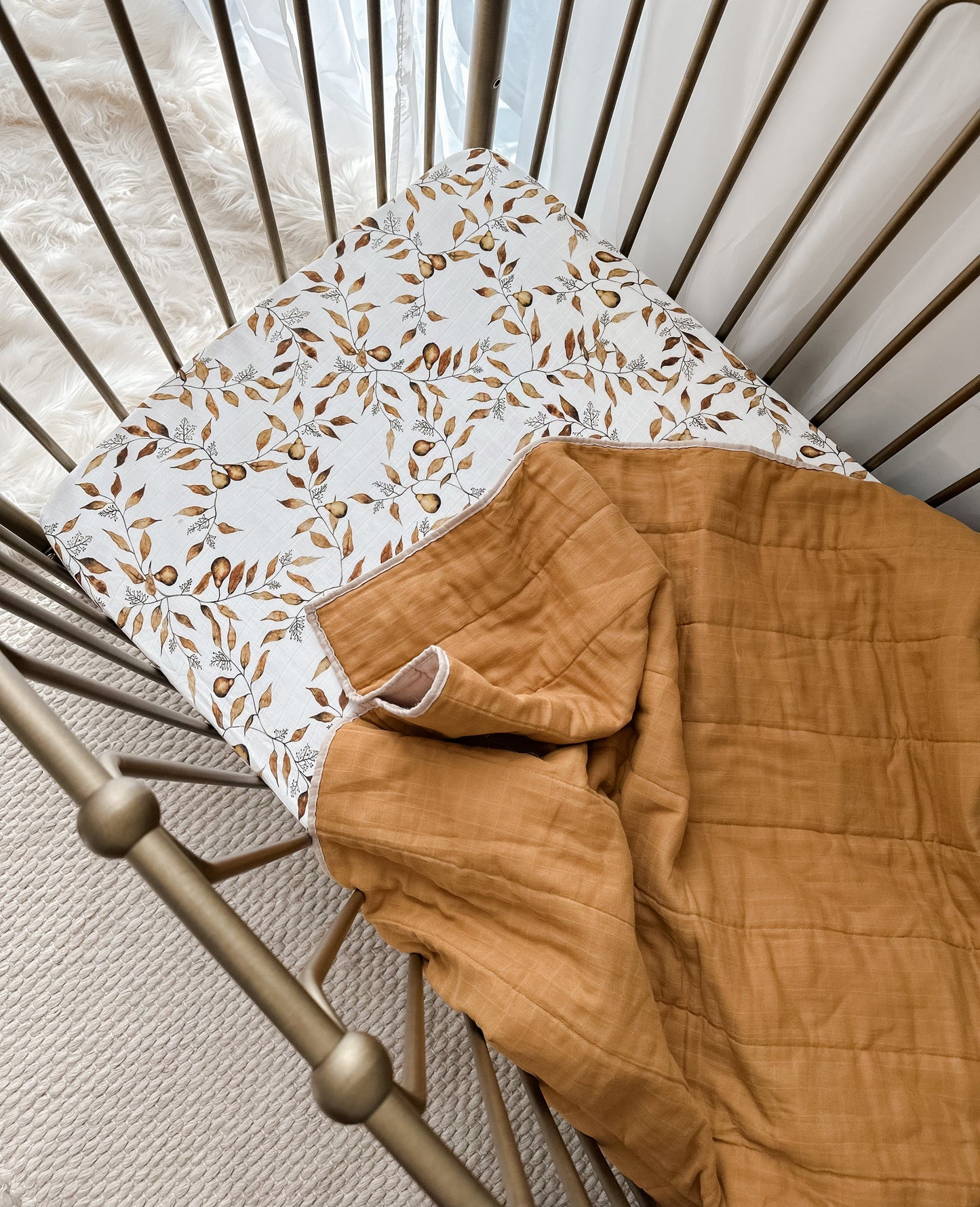 Reversible Bedspread - Sand & Golden