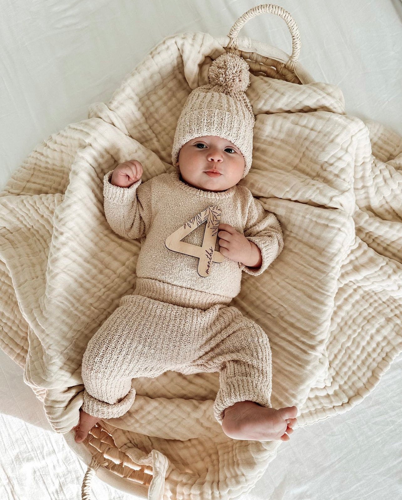 Organic Cotton Gauze Blanket - Oat Milk