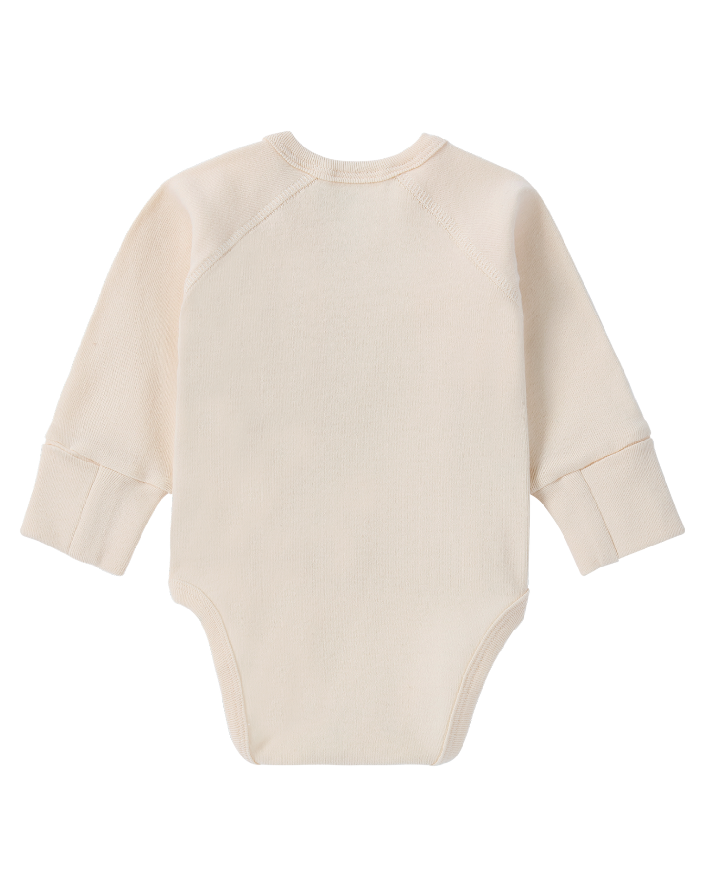Organic L/S Kimono Bodysuit - Egg Shell