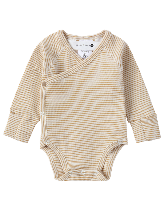 Organic L/S Kimono Bodysuit - Honey | SIZE 1Y LEFT