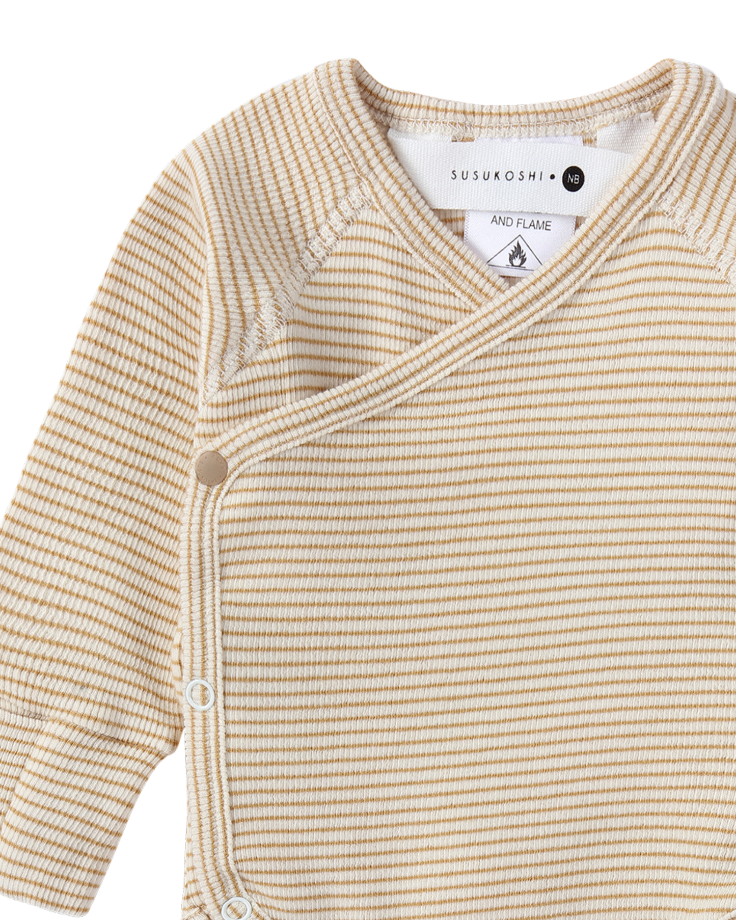 Organic L/S Kimono Bodysuit - Honey