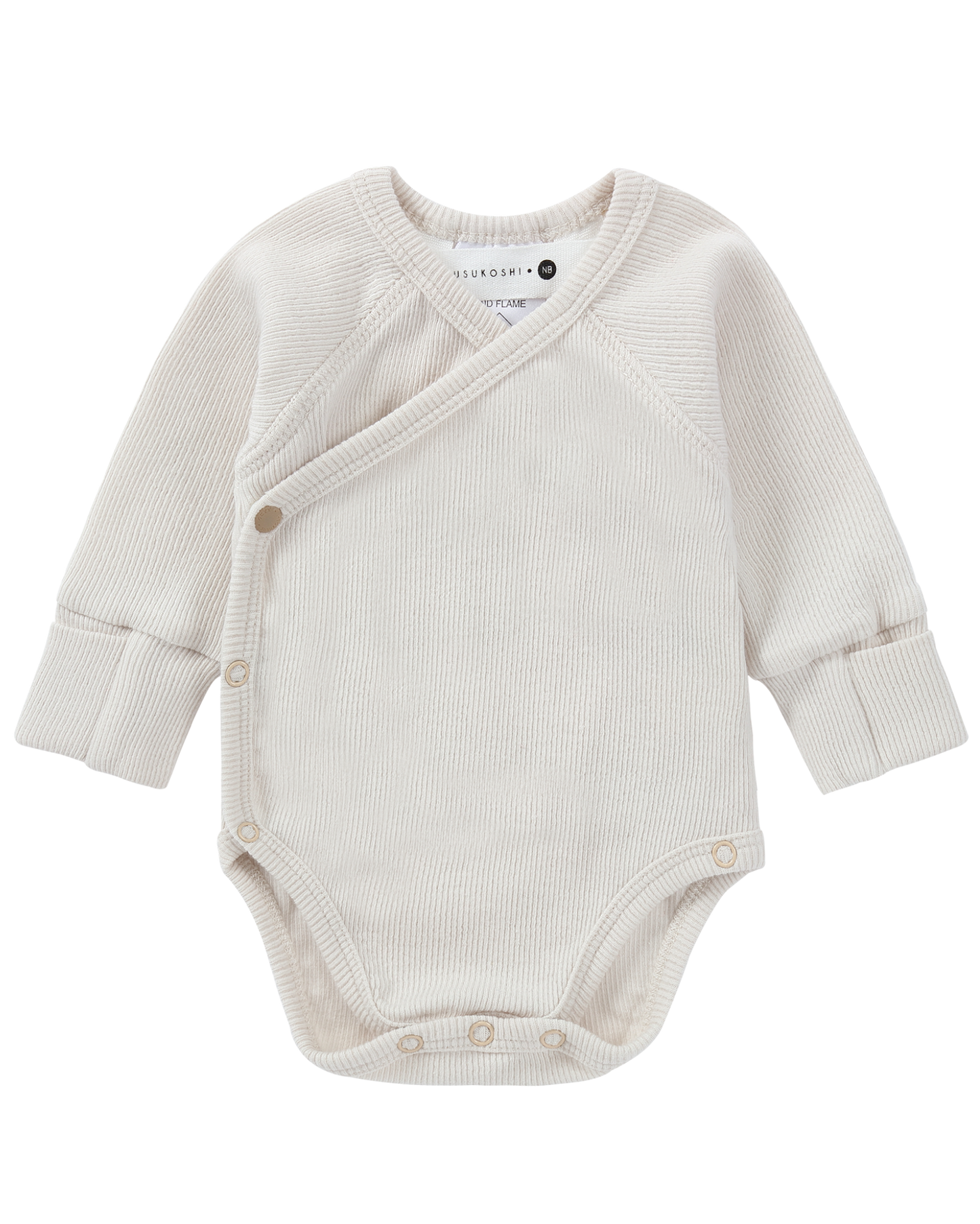 Organic L/S Kimono Bodysuit - Salt