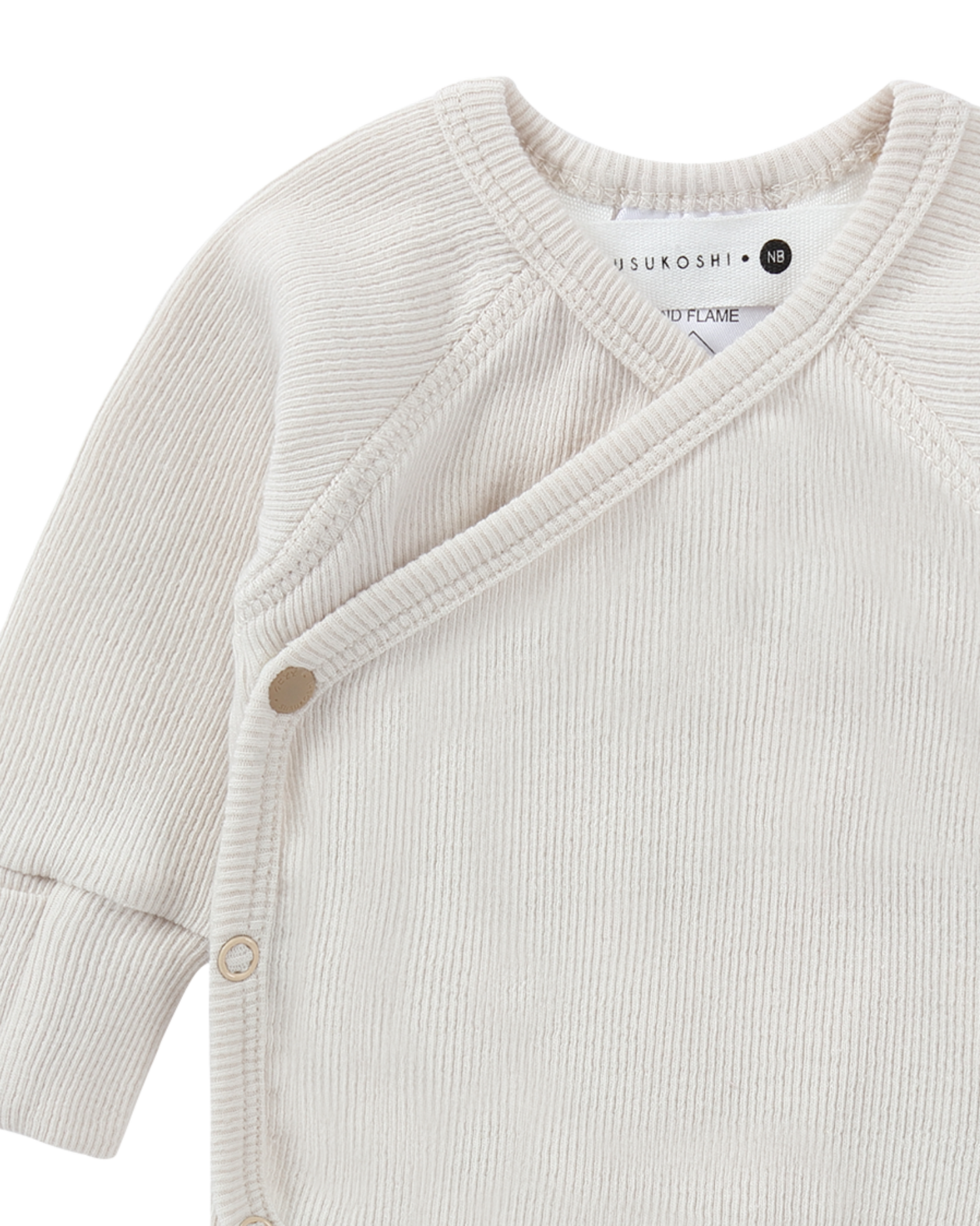 Organic L/S Kimono Bodysuit - Salt