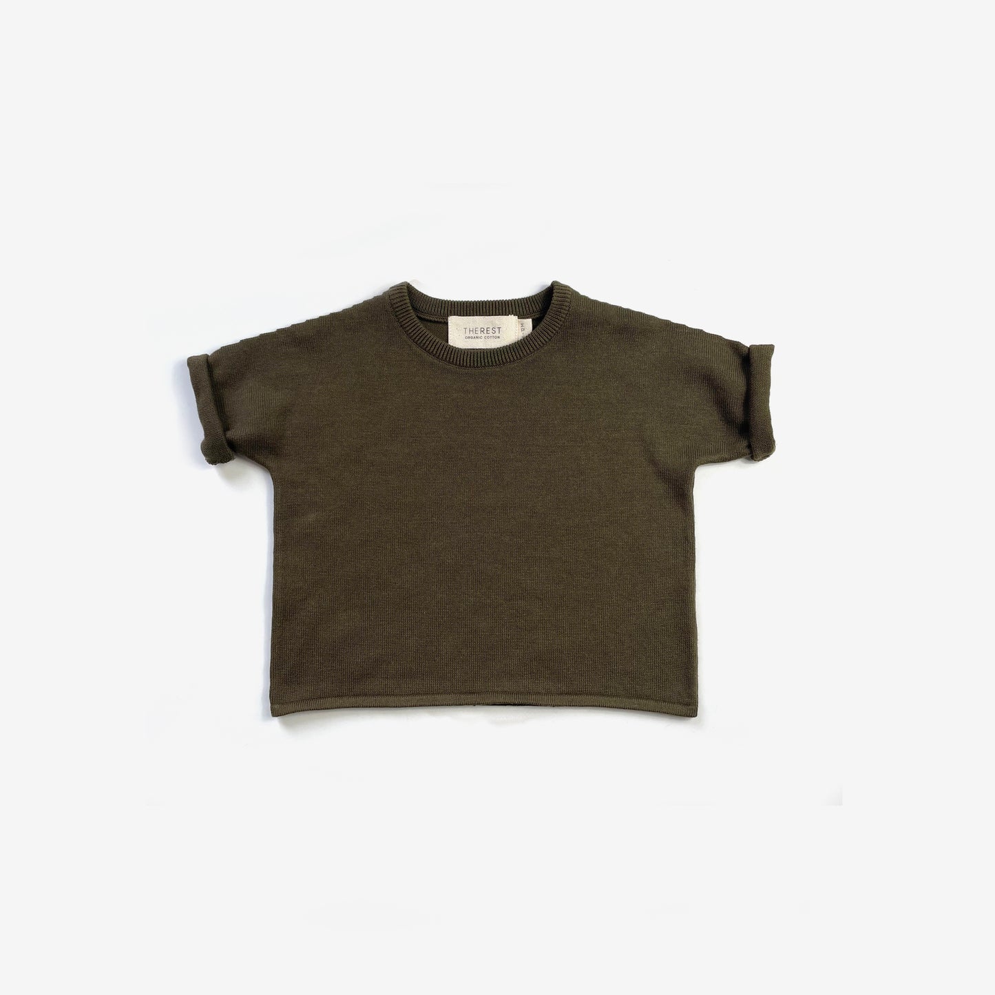 Relaxed Knit Tee - Olive
