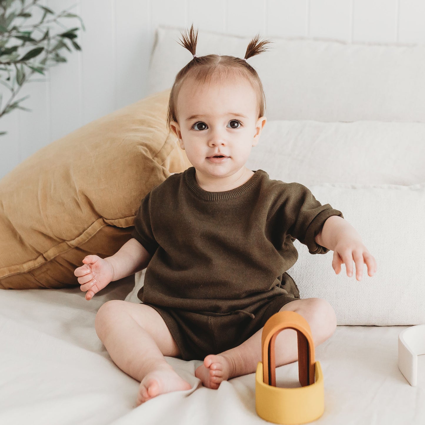 Relaxed Knit Tee - Olive