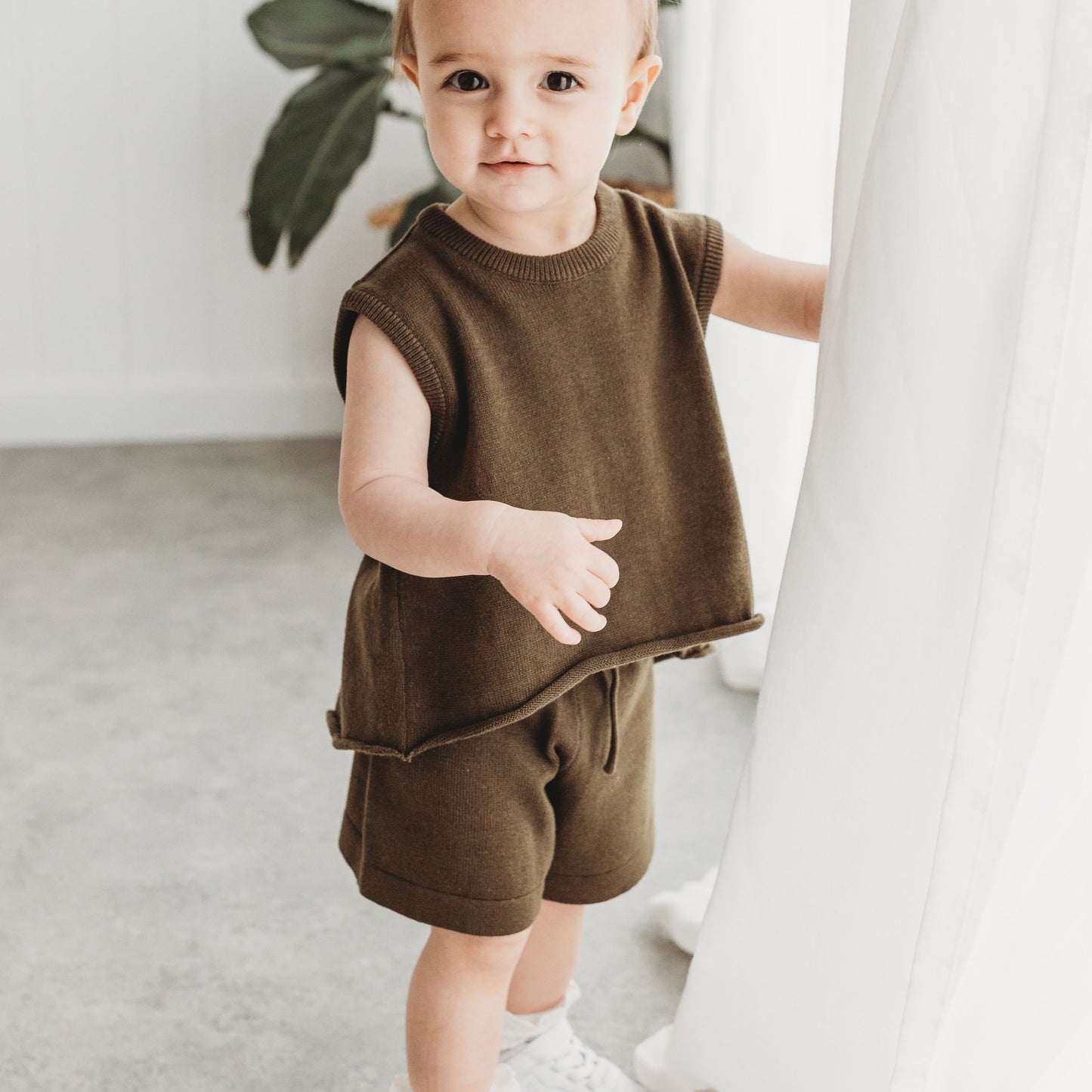 Knit Shorts - Olive