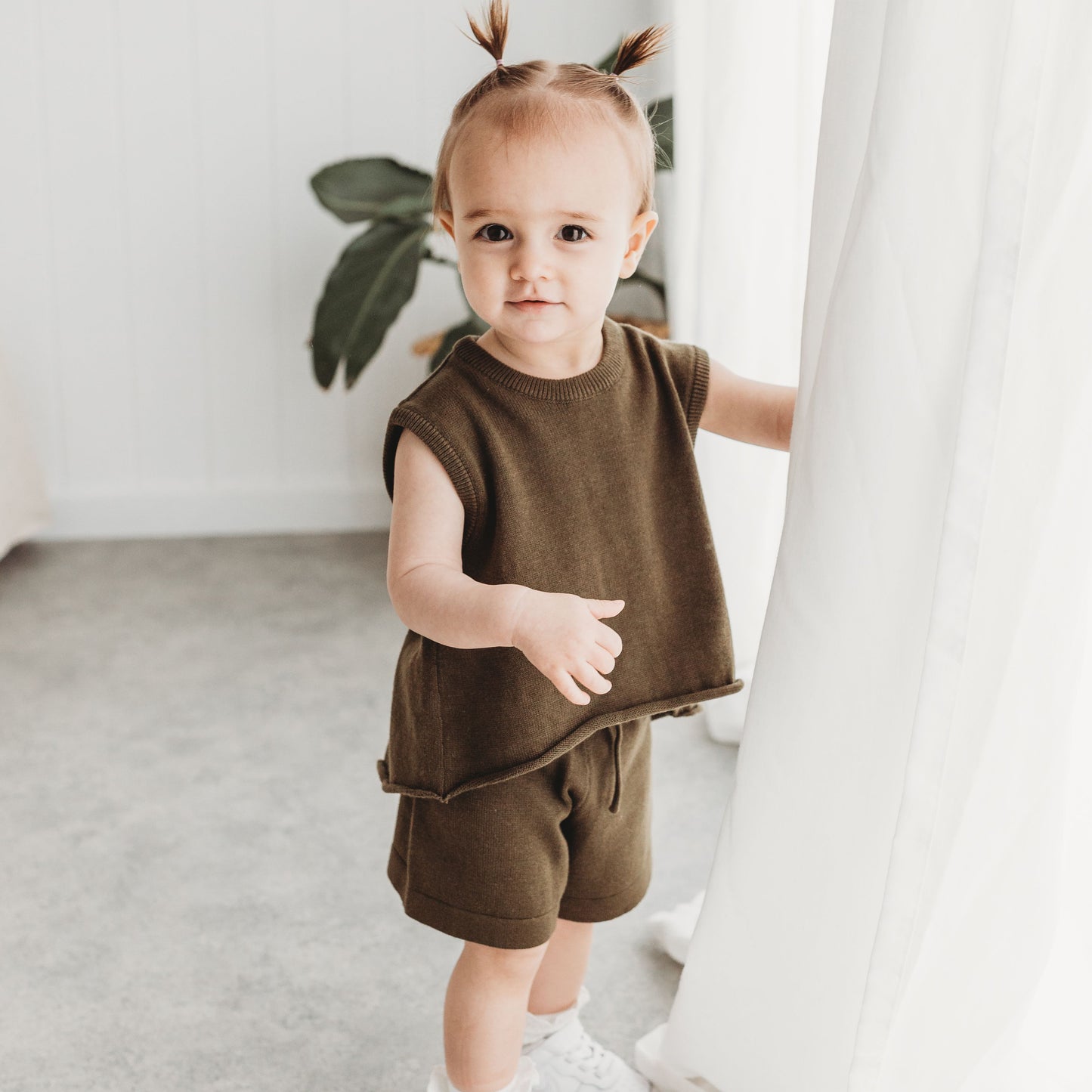 Reverse Button Up Top - Olive
