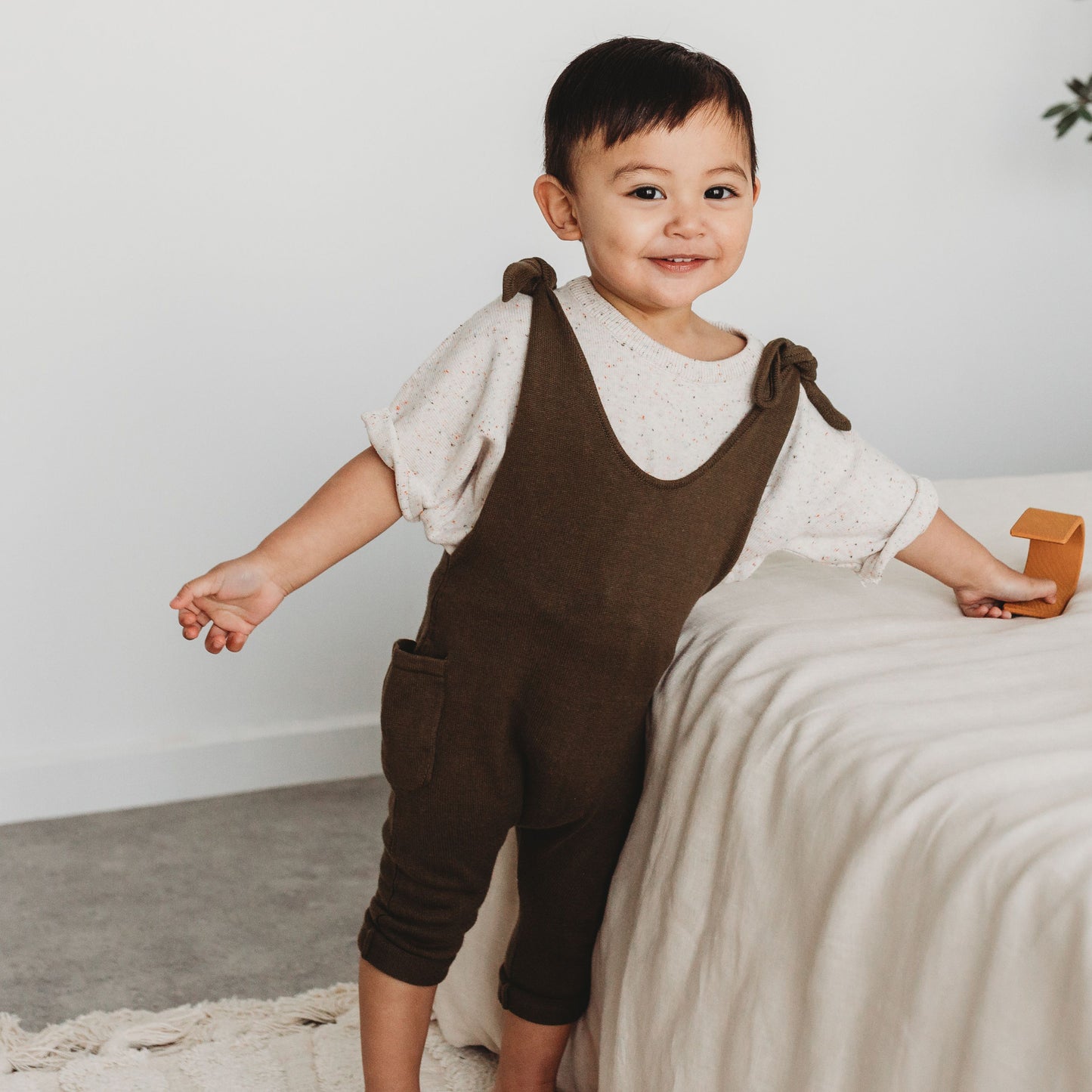 Shoulder Tie Overall - Olive