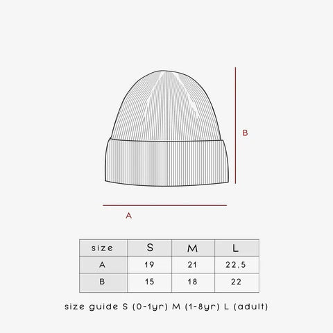 Organic Cotton Rib Beanie - Chai