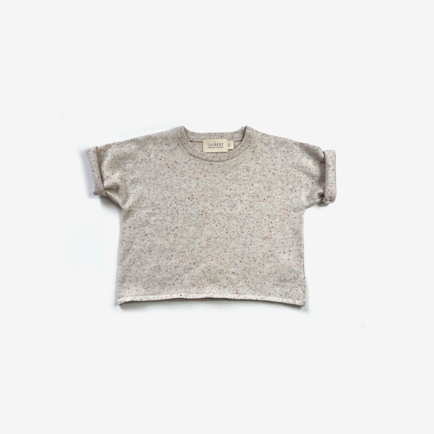 Relaxed Knit Tee - Speckle Oat