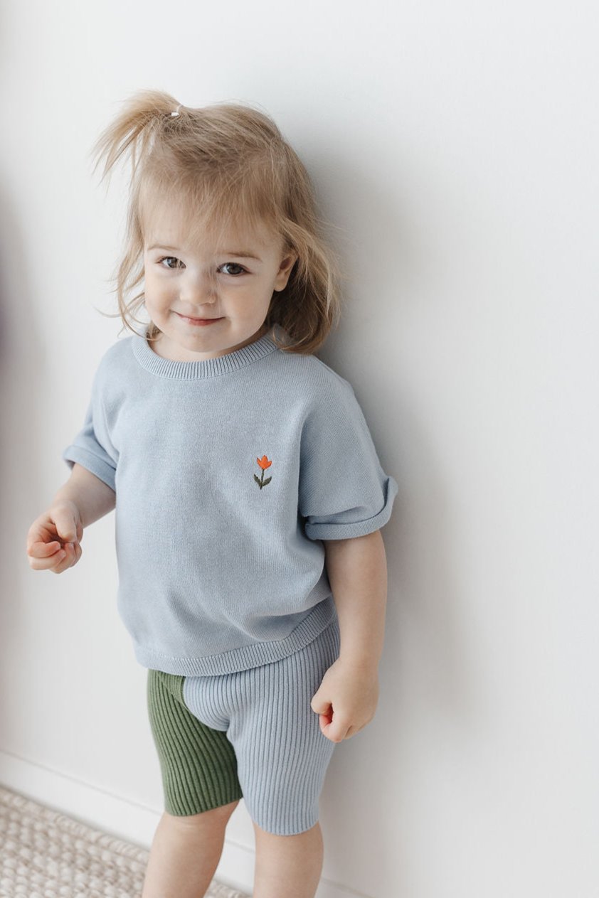 Relaxed Knit Tee - Tulip