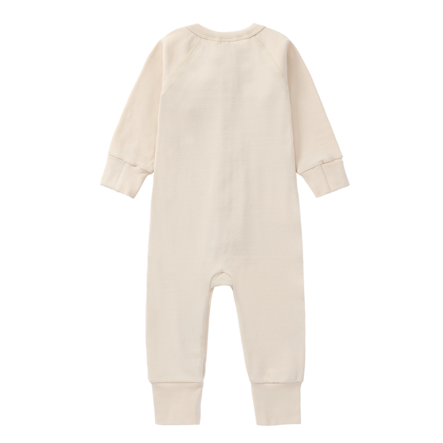 Organic Zip Growsuit - Egg Shell