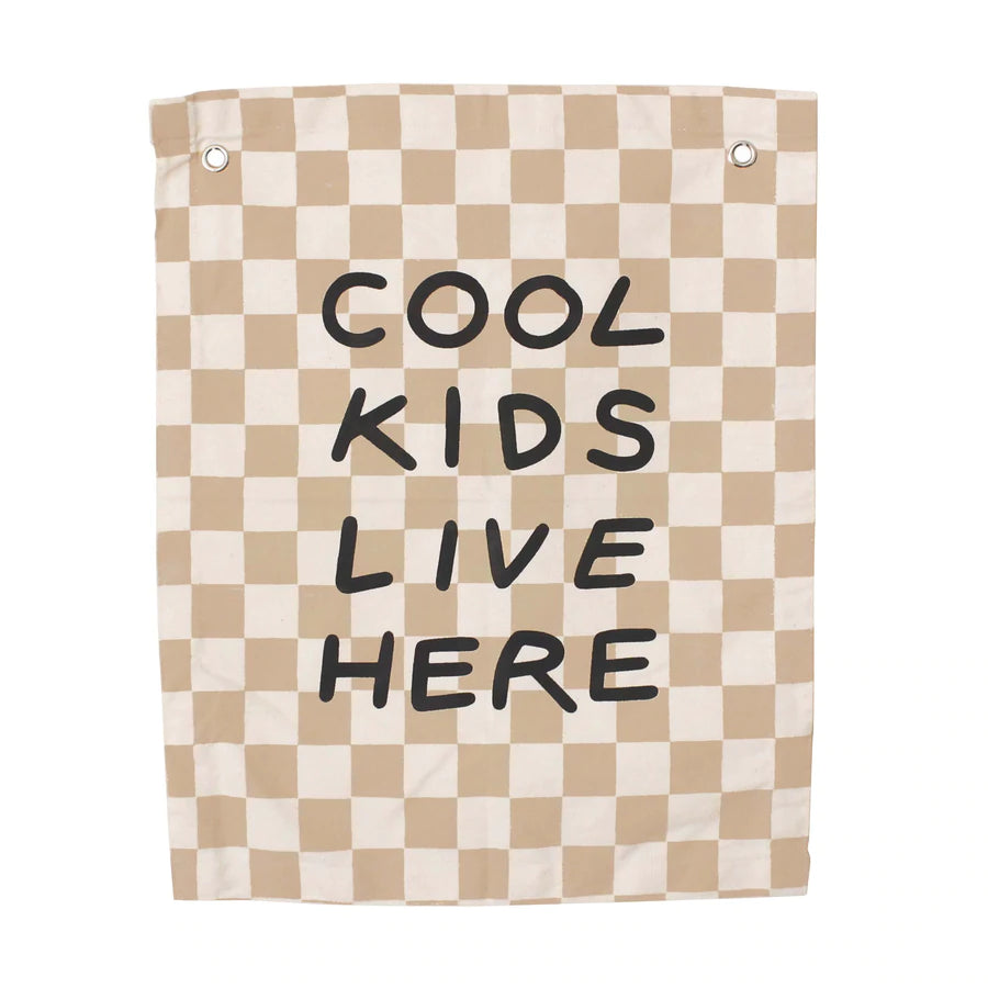 Banner - Cool Kids | Checkered Taupe