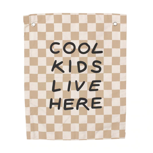 Banner - Cool Kids | Checkered Taupe