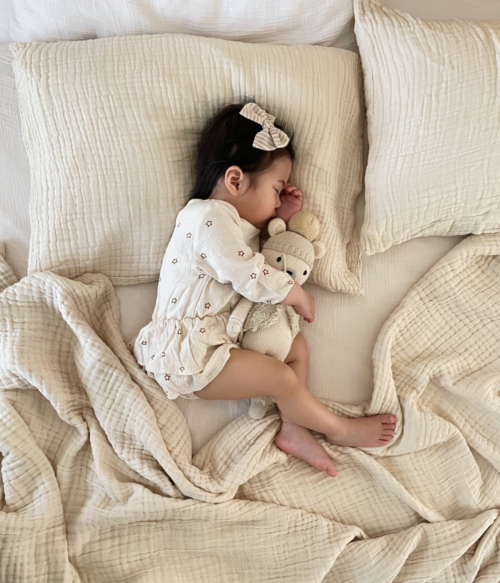 Organic Cotton Gauze Pillowcase - Oat Milk