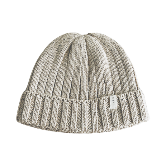 Organic Knitted Beanie - Husk Speckled