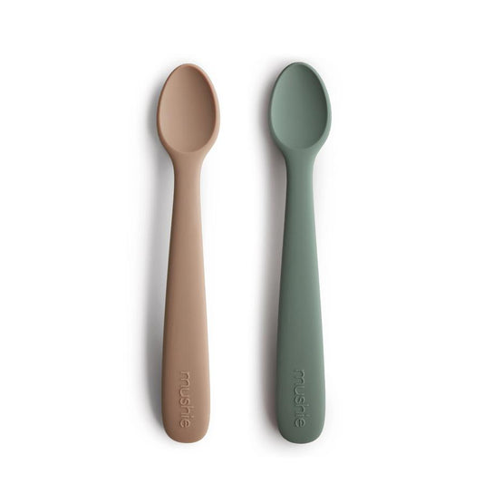 Silicone Feeding Spoons | 2 Pack - Dried Thyme/Natural