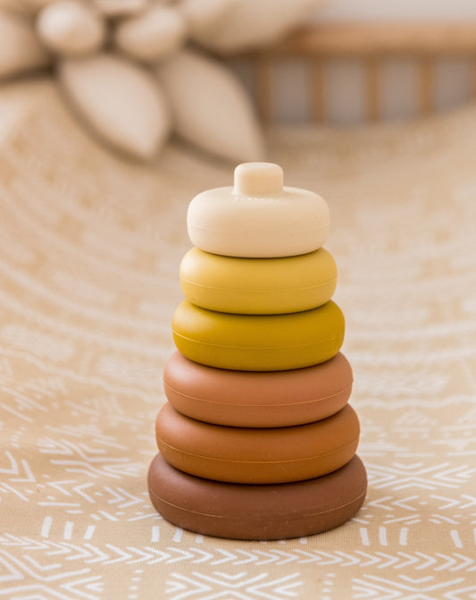 Silicone Round Stacking Tower Toy