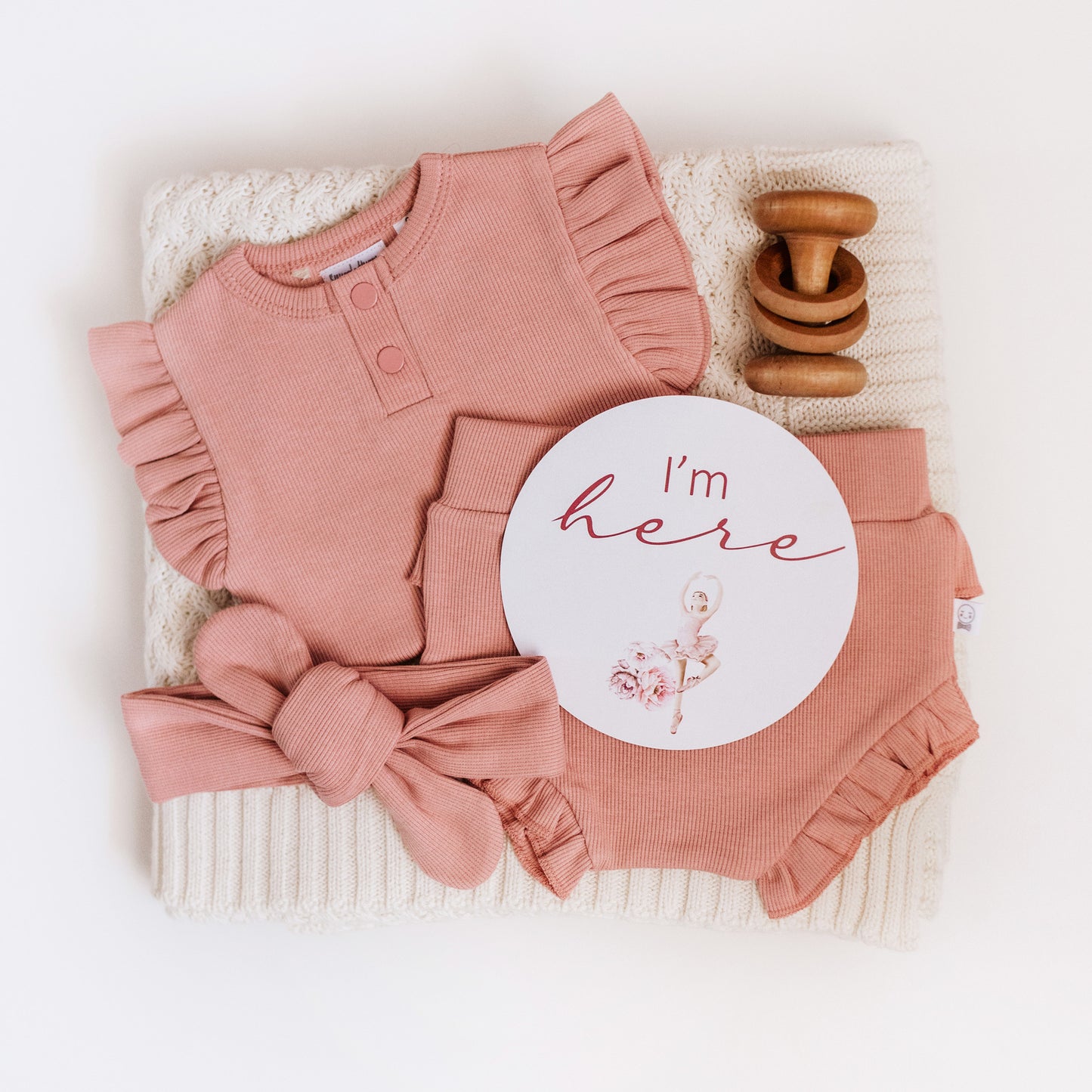High Waist Bloomers - Rose | SIZE NB LEFT