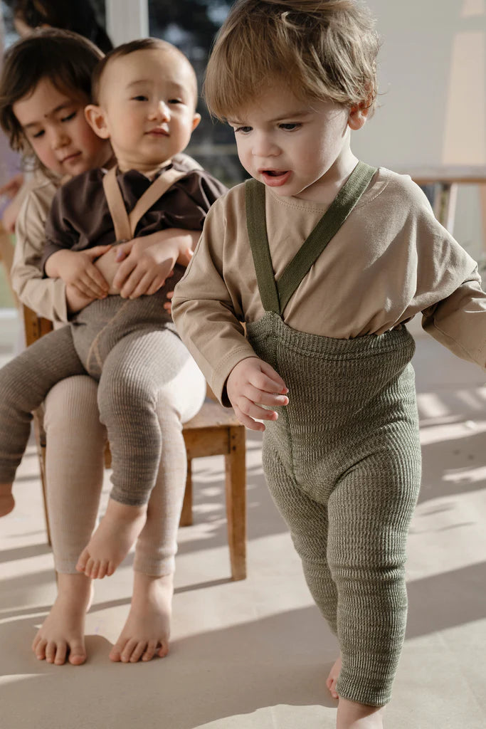 Classic Tights | Footless - Creamy Olive
