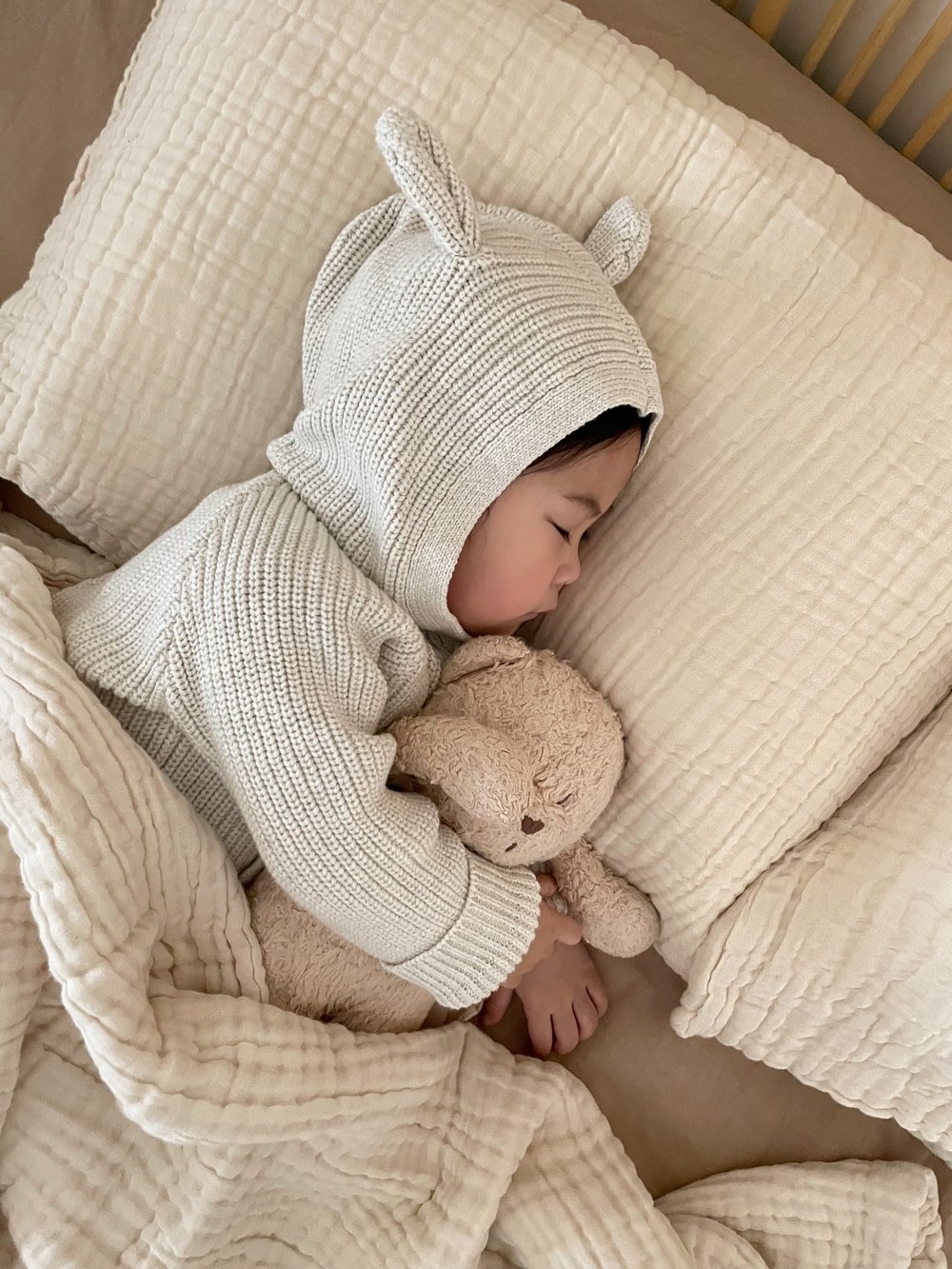 Organic Cotton Gauze Pillowcase - Oat Milk
