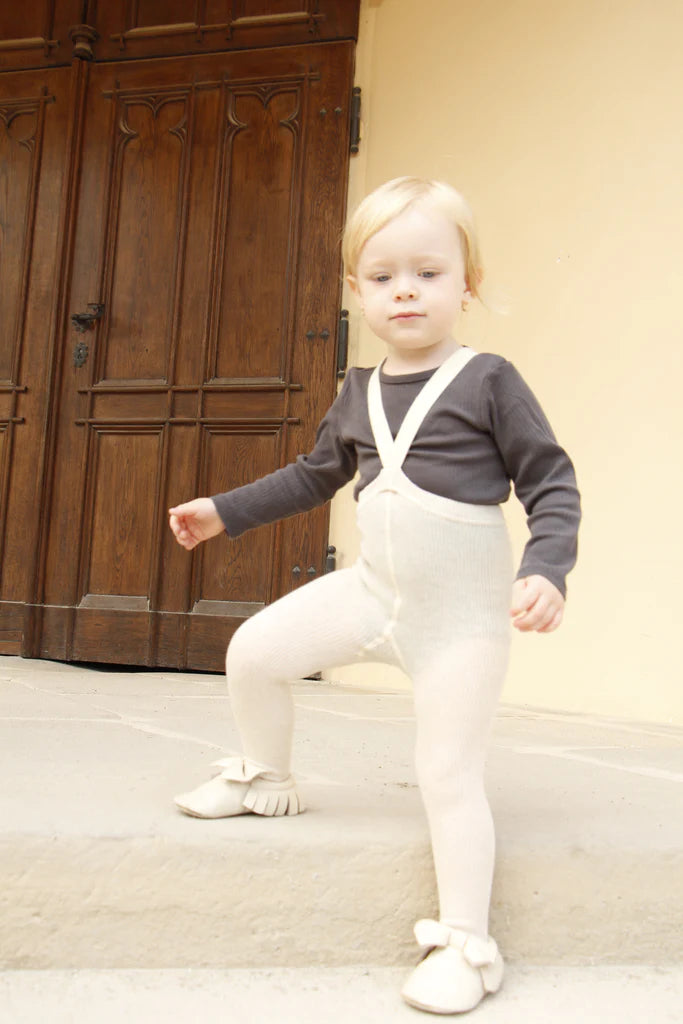Classic Tights | Footed - Cream Blend