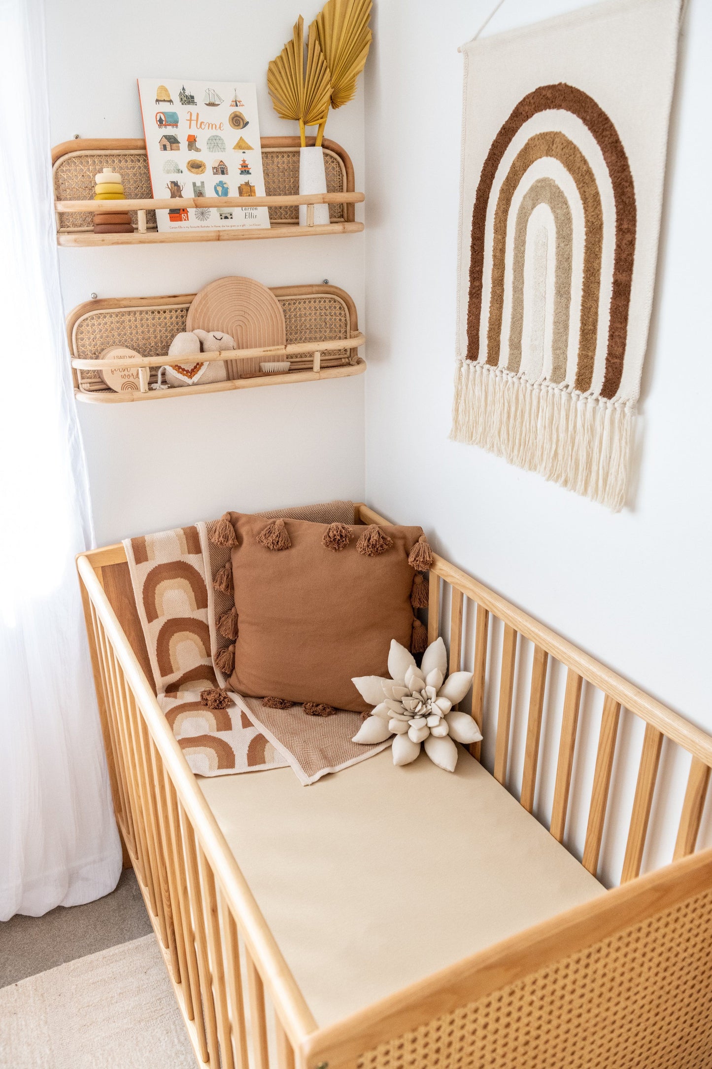 Organic Fitted Cot Sheet - Oat