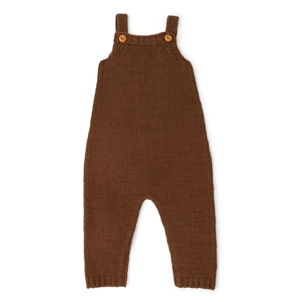 Organic Knit Overalls - Espresso
