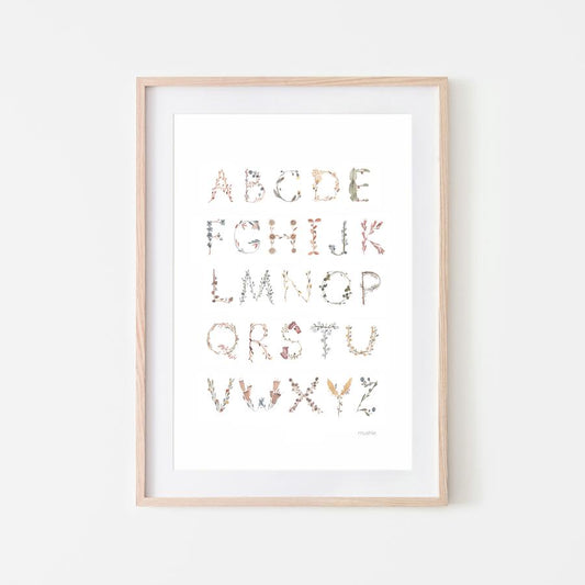 Poster - Alphabet Floral - Medium