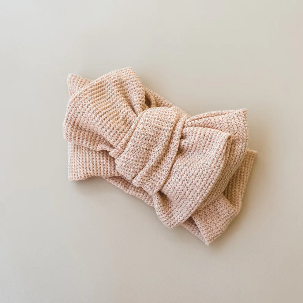 Bowie Waffle Oversized Topknot - Pink Champagne