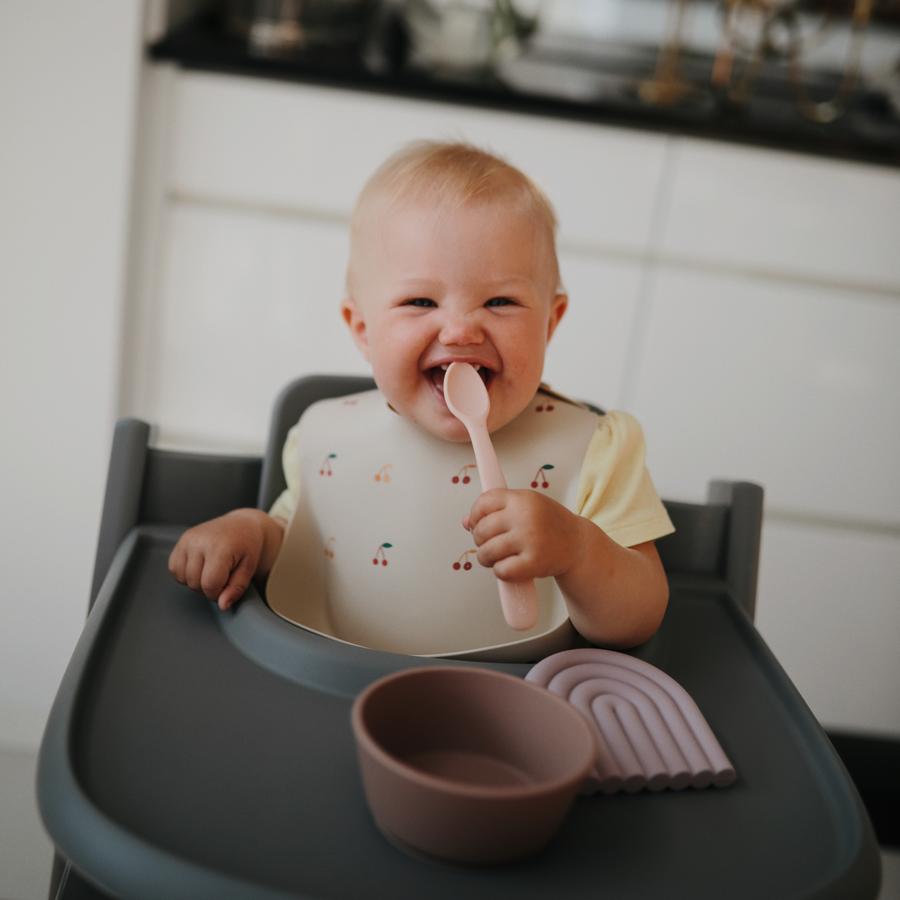 Silicone Feeding Spoons | 2 Pack - Blush/Shifting Sand