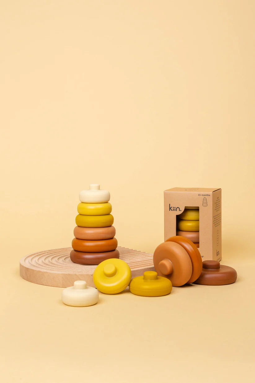 Silicone Round Stacking Tower Toy