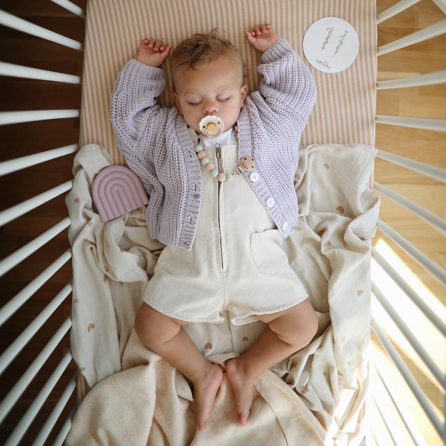Organic Muslin Swaddle Blanket - Rainbows