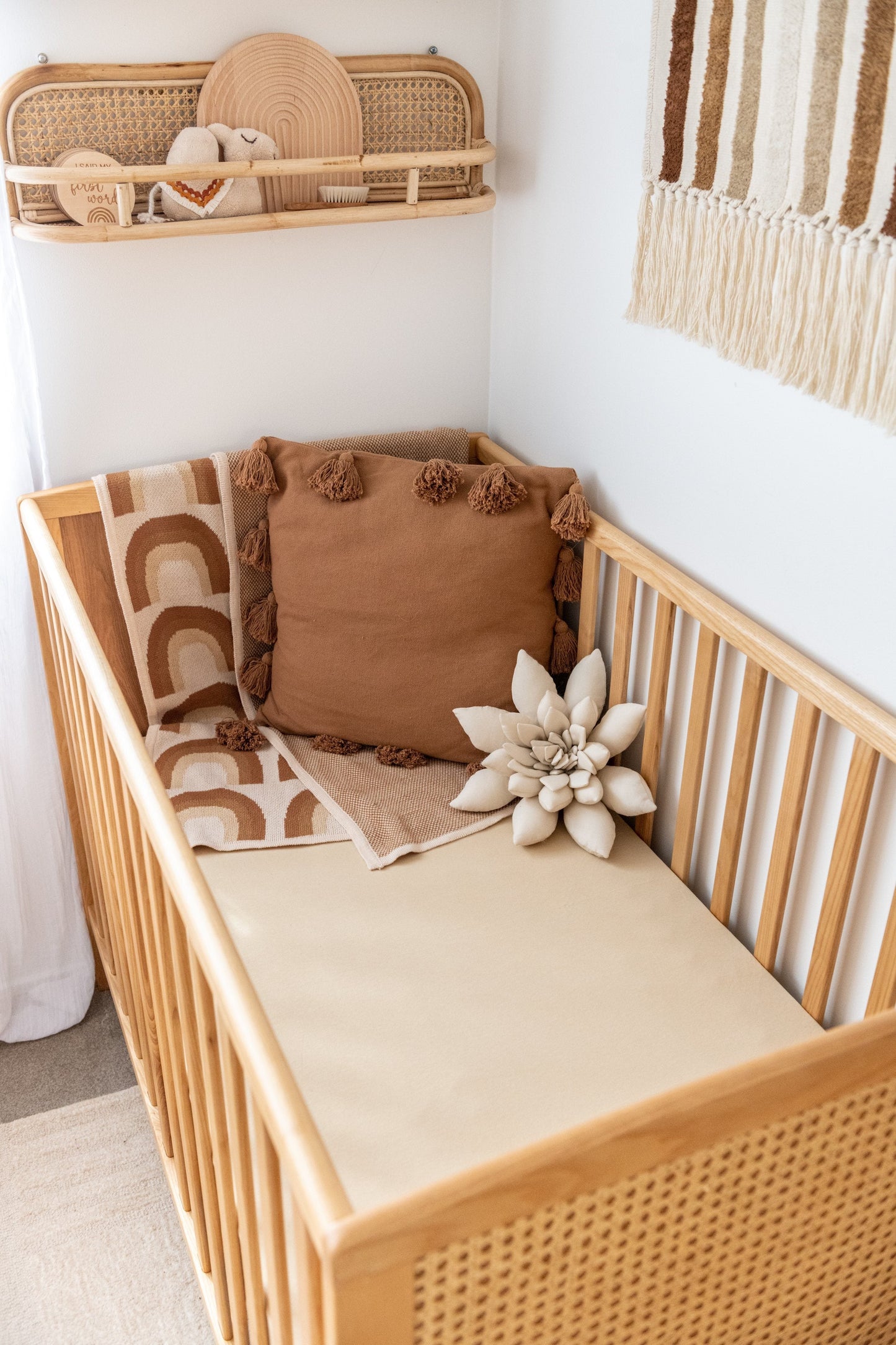 Organic Fitted Cot Sheet - Oat